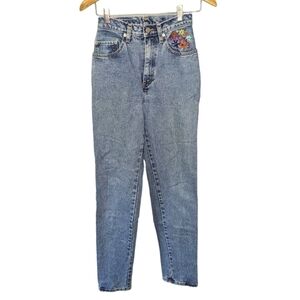 Vintage Y2K Pepe London Jeans Floral flower embroidery size 5/6 woman's